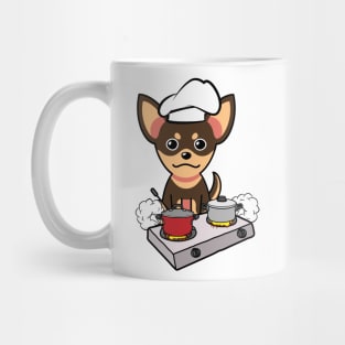 Cute small dog is cooking Mug